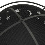 XXL acél tűztál piszkavassal 76 cm