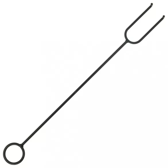 XXL acél tűztál piszkavassal 64 cm