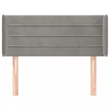 világosszürke bársony fejtámla 103x16x78/88 cm