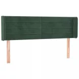 sötétzöld bársony fejtámla 147x16x78/88 cm