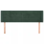 sötétzöld bársony fejtámla 147x16x78/88 cm