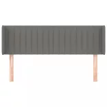 sötétszürke szövet fejtámla szárnyakkal 147x16x78/88 cm