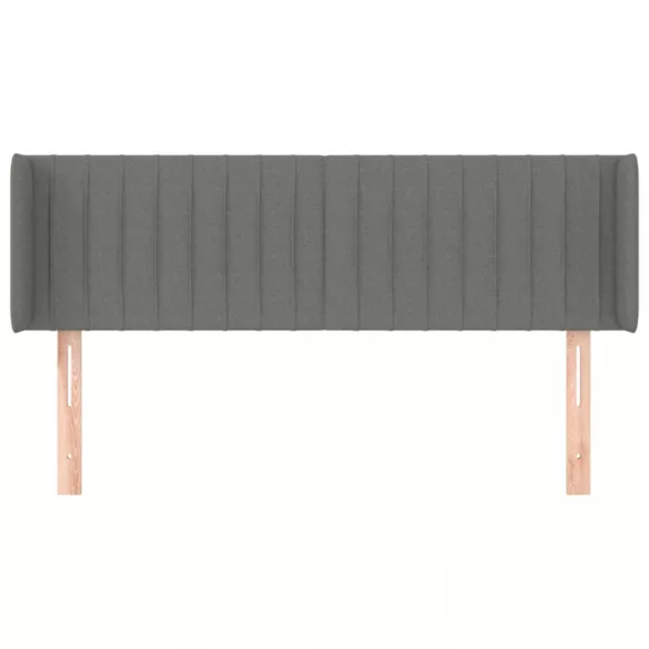 sötétszürke szövet fejtámla szárnyakkal 147x16x78/88 cm