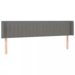 sötétszürke szövet fejtámla szárnyakkal 203x16x78/88 cm