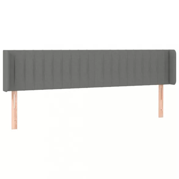 sötétszürke szövet fejtámla szárnyakkal 203x16x78/88 cm