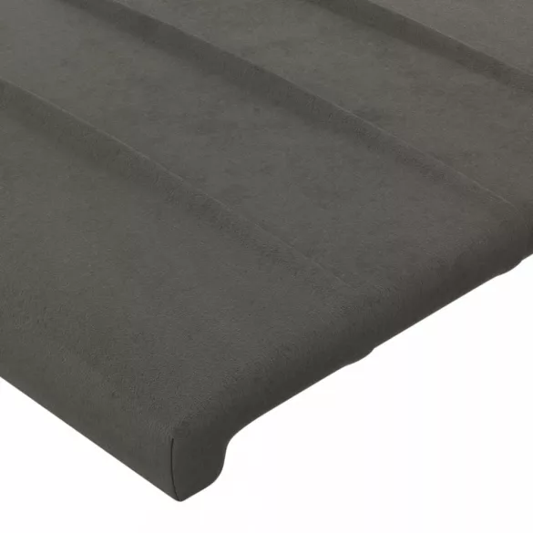 sötétszürke bársony fejtámla szárnyakkal 83x16x78/88 cm