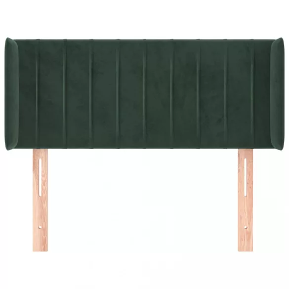 sötétzöld bársony fejtámla 93x16x78/88 cm