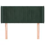 sötétzöld bársony fejtámla 103x16x78/88 cm