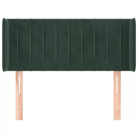 sötétzöld bársony fejtámla 103x16x78/88 cm