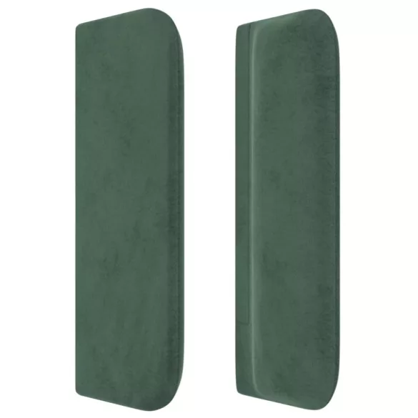sötétzöld bársony fejtámla 103x16x78/88 cm
