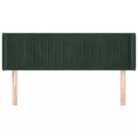 sötétzöld bársony fejtámla 147x16x78/88 cm