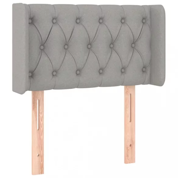 világosszürke szövet fejtámla 83x16x78/88 cm