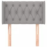 világosszürke szövet fejtámla 83x16x78/88 cm