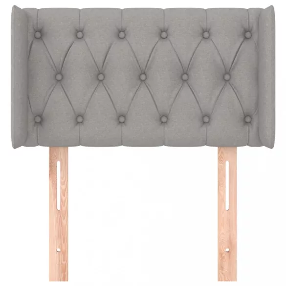 világosszürke szövet fejtámla 83x16x78/88 cm