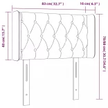 világosszürke szövet fejtámla 83x16x78/88 cm