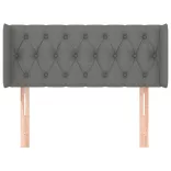 sötétszürke szövet fejtámla szárnyakkal 103x16x78/88 cm