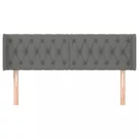 sötétszürke szövet fejtámla szárnyakkal 163x16x78/88 cm