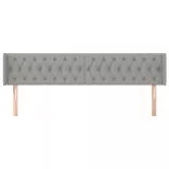 világosszürke szövet fejtámla szárnyakkal 183x16x78/88 cm