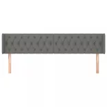 sötétszürke szövet fejtámla szárnyakkal 183x16x78/88 cm