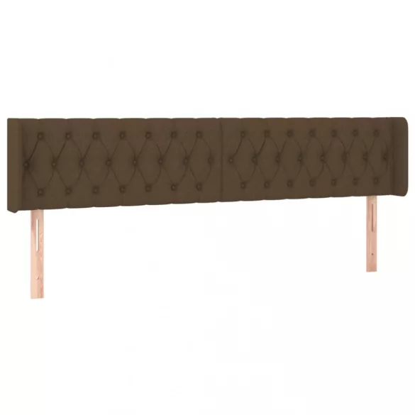 sötétbarna szövet fejtámla szárnyakkal 183x16x78/88 cm