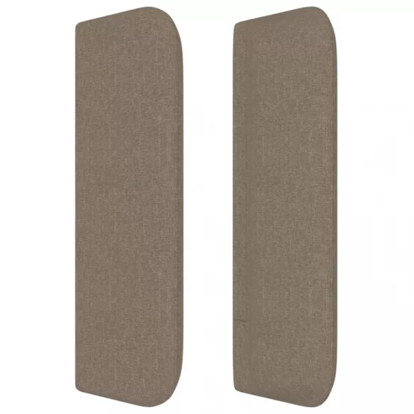 tópszínű szövet fejtámla szárnyakkal 183x16x78/88 cm