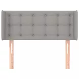 világosszürke szövet fejtámla 83x16x78/88 cm