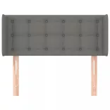 sötétszürke szövet fejtámla szárnyakkal 83x16x78/88 cm