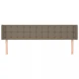 tópszínű szövet fejtámla szárnyakkal 163x16x78/88 cm