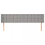 világosszürke szövet fejtámla szárnyakkal 183x16x78/88 cm