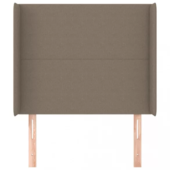 tópszínű szövet fejtámla szárnyakkal 83x16x118/128 cm