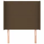 sötétbarna szövet fejtámla szárnyakkal 93x16x118/128 cm