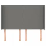 sötétszürke szövet fejtámla szárnyakkal 147x16x118/128 cm