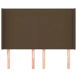 sötétbarna szövet fejtámla szárnyakkal 147x16x118/128 cm
