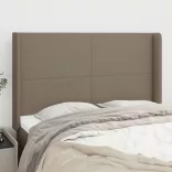 tópszínű szövet fejtámla szárnyakkal 147x16x118/128 cm