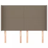 tópszínű szövet fejtámla szárnyakkal 147x16x118/128 cm