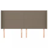 tópszínű szövet fejtámla szárnyakkal 163x16x118/128 cm