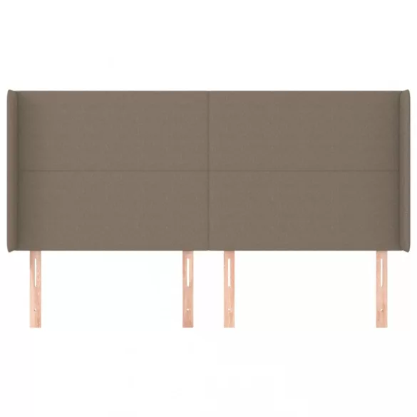 tópszínű szövet fejtámla szárnyakkal 183x16x118/128 cm