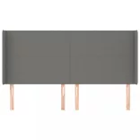 sötétszürke szövet fejtámla szárnyakkal 203x16x118/128 cm
