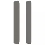 sötétszürke szövet fejtámla szárnyakkal 203x16x118/128 cm