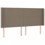 tópszínű szövet fejtámla szárnyakkal 203x16x118/128 cm