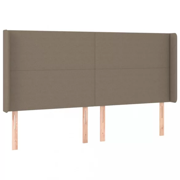 tópszínű szövet fejtámla szárnyakkal 203x16x118/128 cm