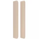 cappuccino műbőr fejtámla szárnyakkal 103x16x118/128 cm