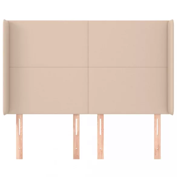 cappuccino műbőr fejtámla szárnyakkal 147x16x118/128 cm