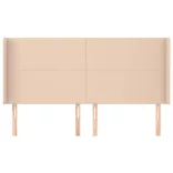 cappuccino műbőr fejtámla szárnyakkal 183x16x118/128 cm