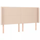 cappuccino műbőr fejtámla szárnyakkal 203x16x118/128 cm