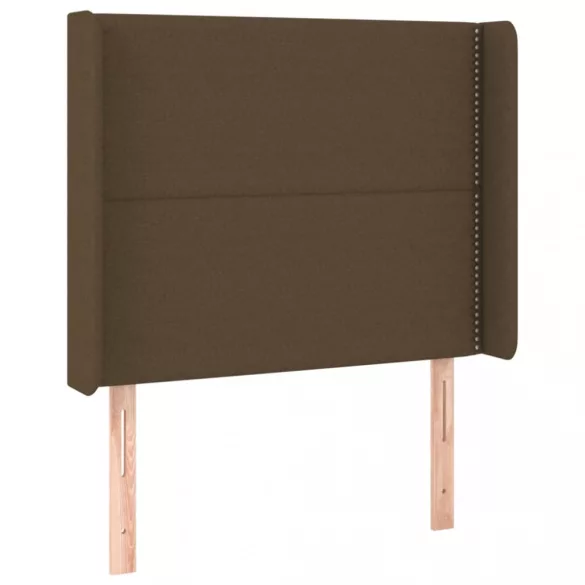 sötétbarna szövet fejtámla szárnyakkal 93x16x118/128 cm