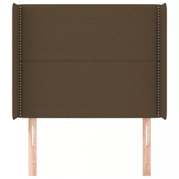 sötétbarna szövet fejtámla szárnyakkal 93x16x118/128 cm