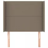 tópszínű szövet fejtámla szárnyakkal 93x16x118/128 cm