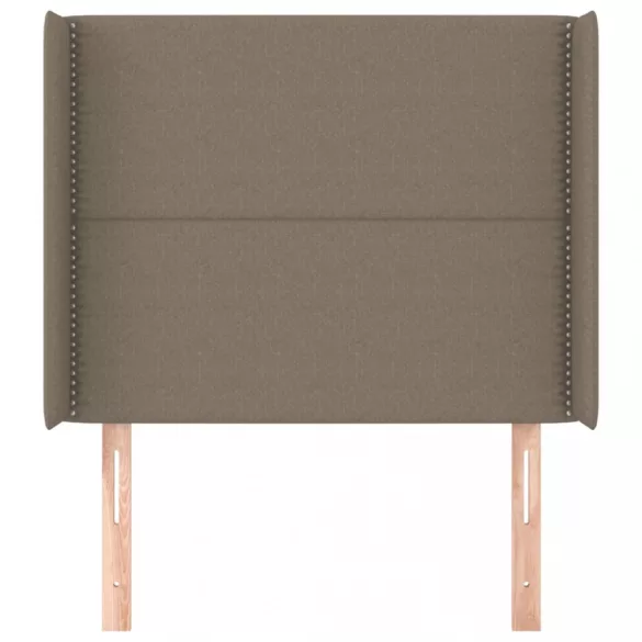 tópszínű szövet fejtámla szárnyakkal 93x16x118/128 cm