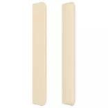 krémszínű szövet fejtámla szárnyakkal 183x16x118/128 cm